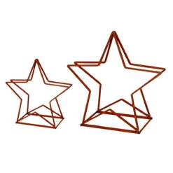 KaminholzstĂ€nder Set Sternenförmig 2 StĂŒck Aus Stahl In Rostoptik