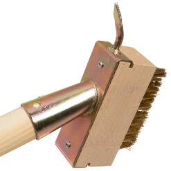 Fugenbürste Mit Stahlkratzer, Metallborsten Und Holzstiel
