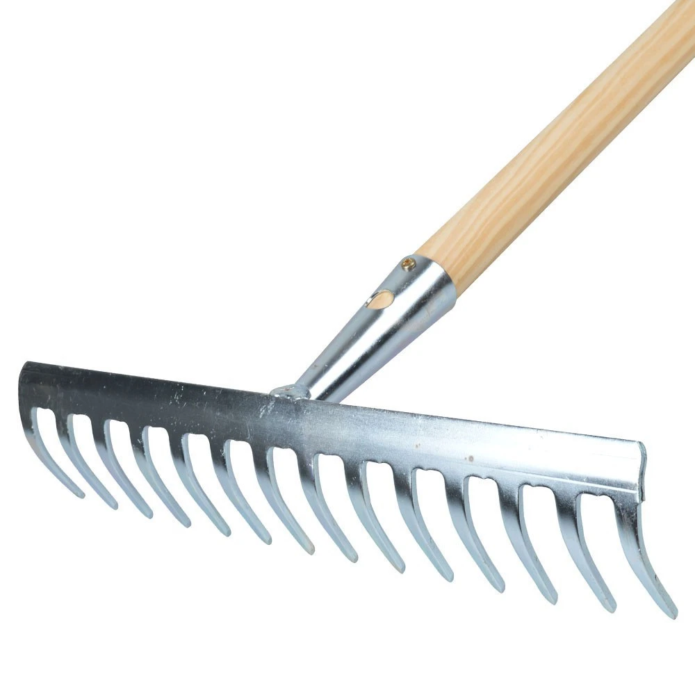Gartenrechen 14 Zinken Verzinkt Mit Holzstiel 4 Gartenrechen 14 Zinken Verzinkt Mit Holzstiel - Image 2